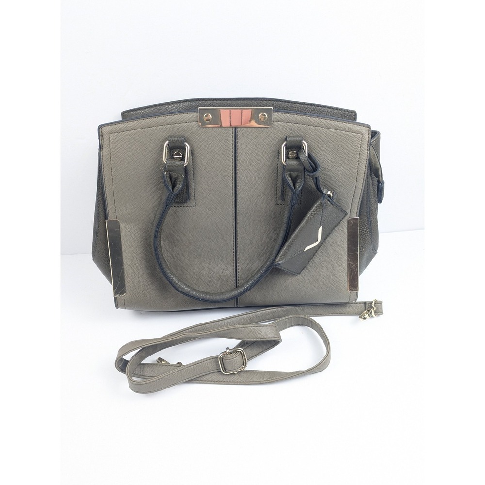 Call It Spring Women's Brown Faux Vegan Leather Top Handle Tote Shoulder‎ Bag